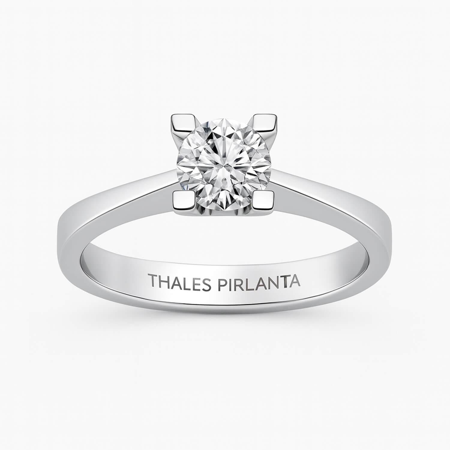 0.50 Karat F Renk HRD Sertifikalı Tektaş Yüzük Modeli