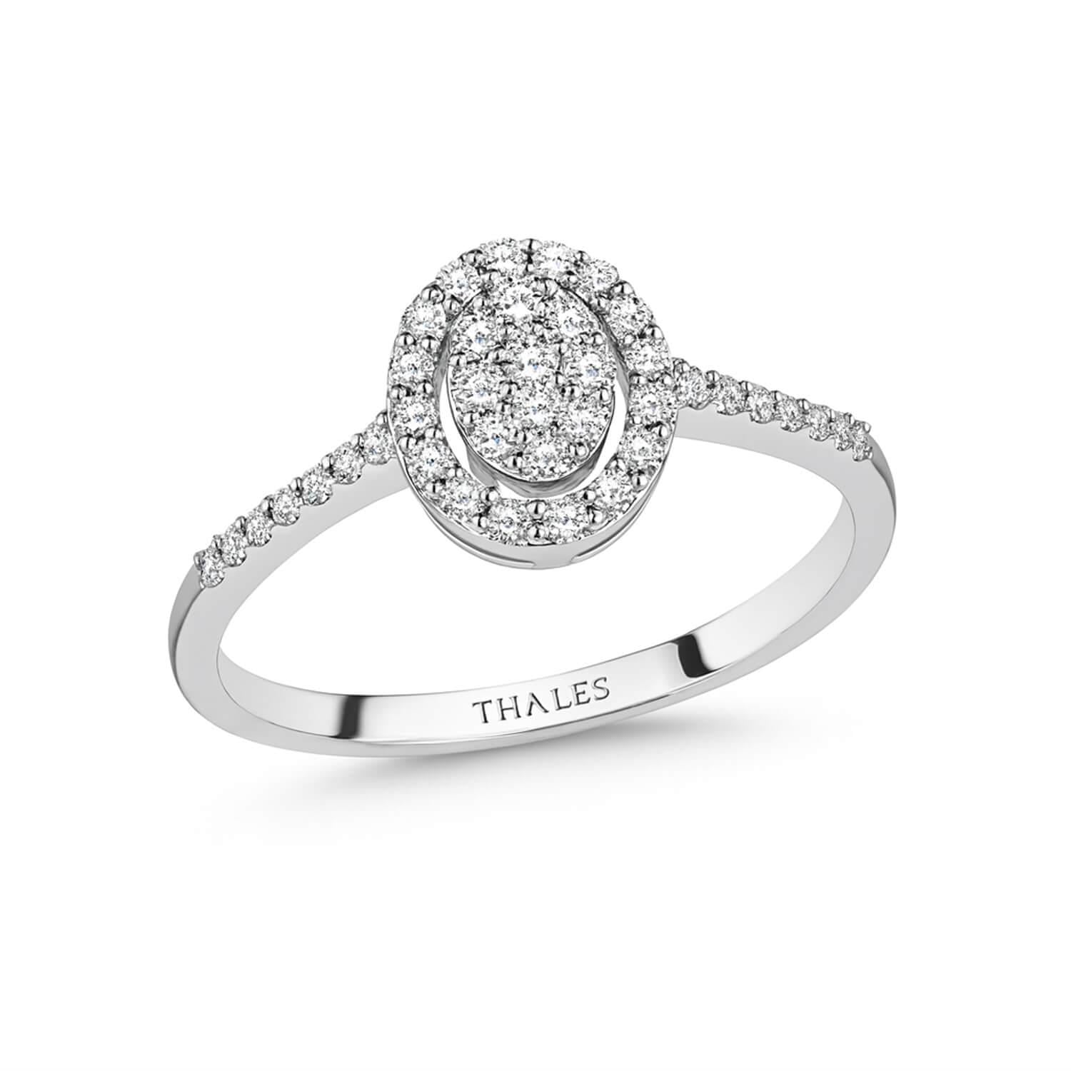 0.34 Karat Koronet Oval Pırlanta Yüzük