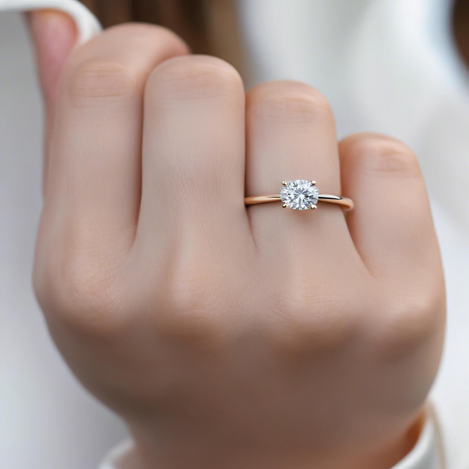 0.90 Karat E SI1 GIA Evlilik Teklifi Pırlanta Tektaş