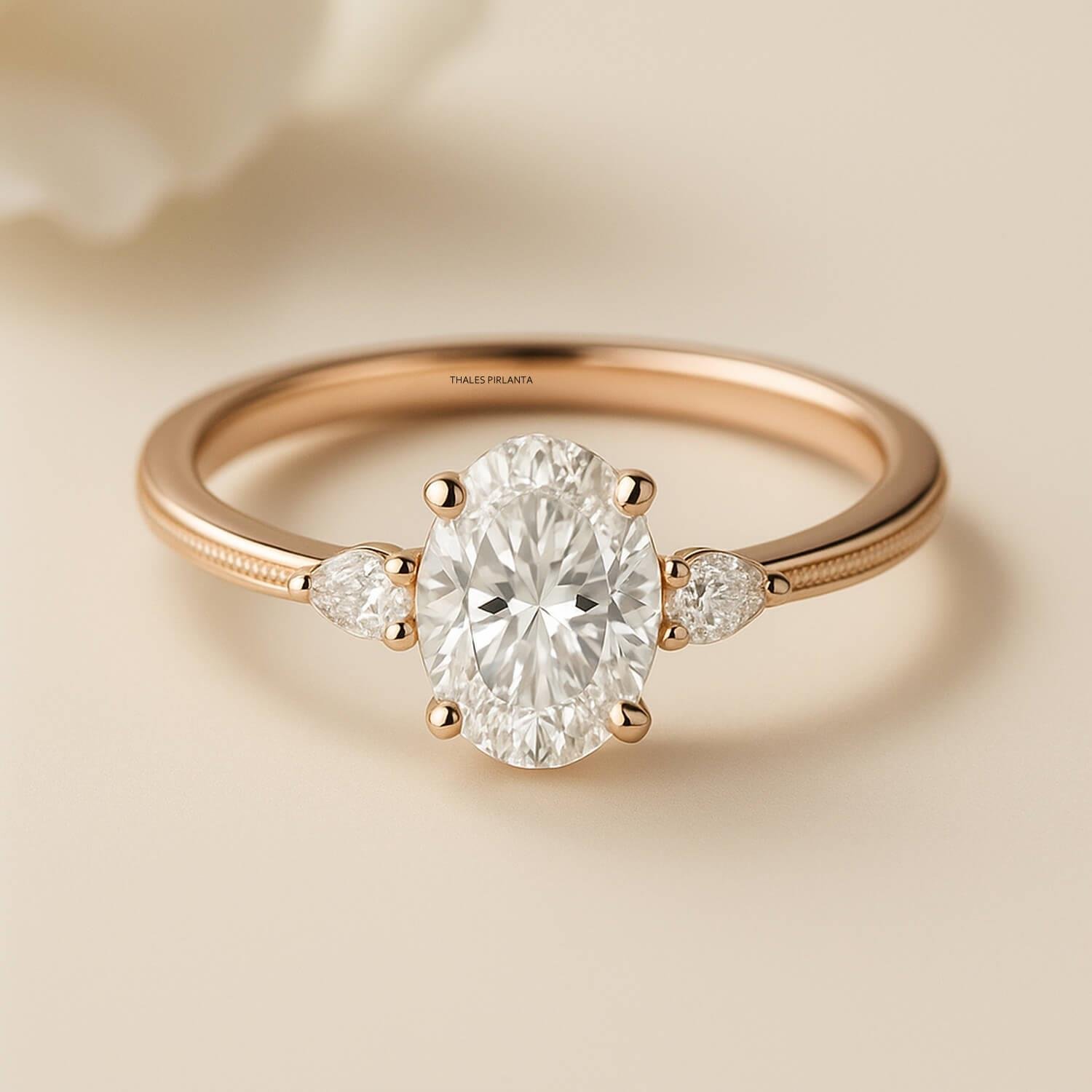 0.36 Karat E VS Pırlanta Vintage Evlilik Yüzüğü