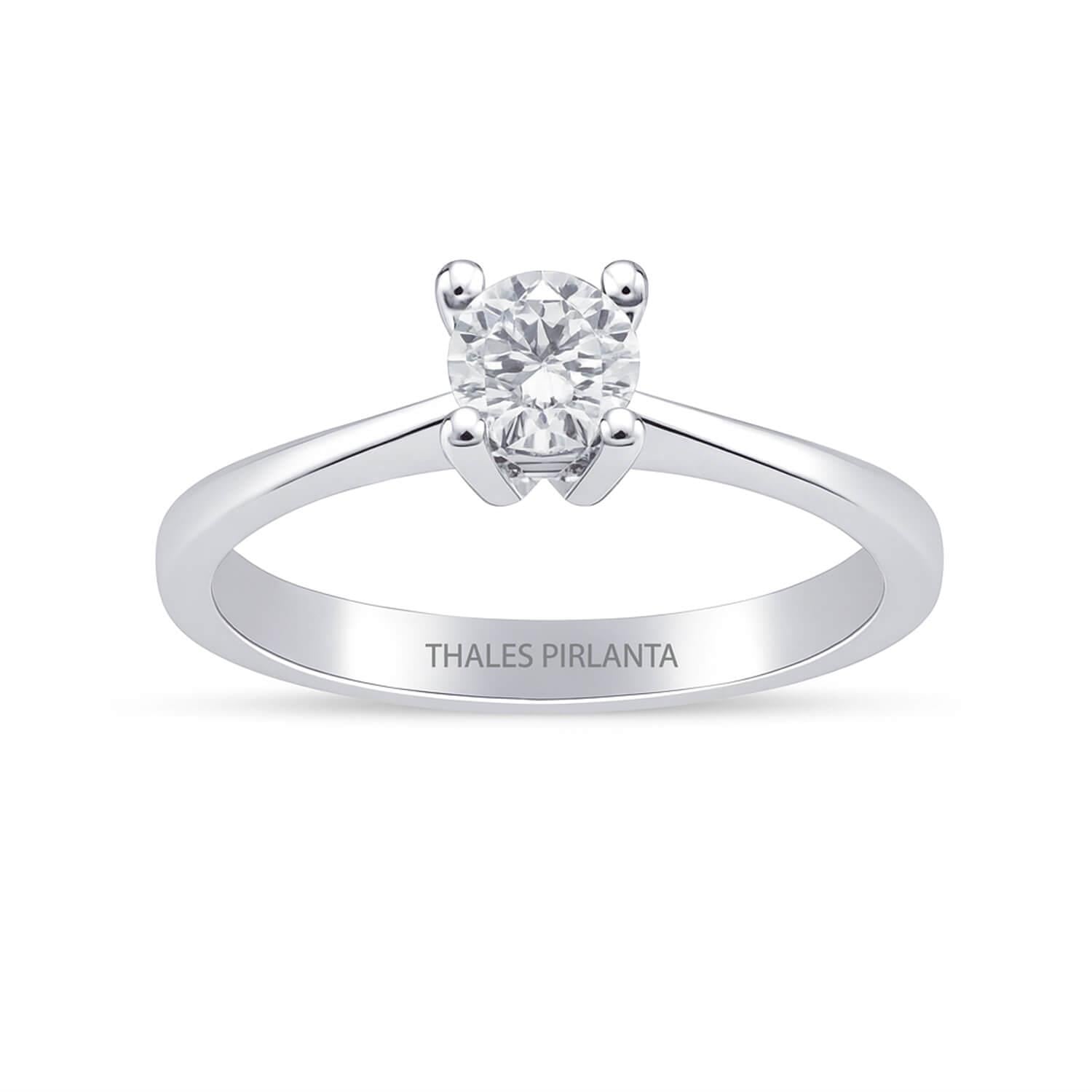 0.30 Karat Beyaz Altın Tek Taş