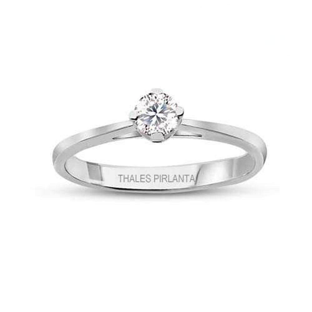 0.20 Karat G Renk Tek Taş Yüzük