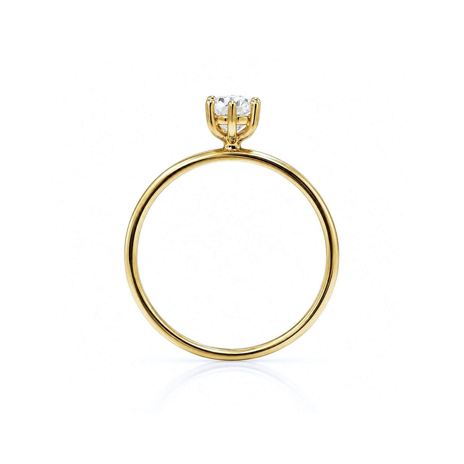 0.72 Karat Pırlantalı Oval Vintage Tektaş
