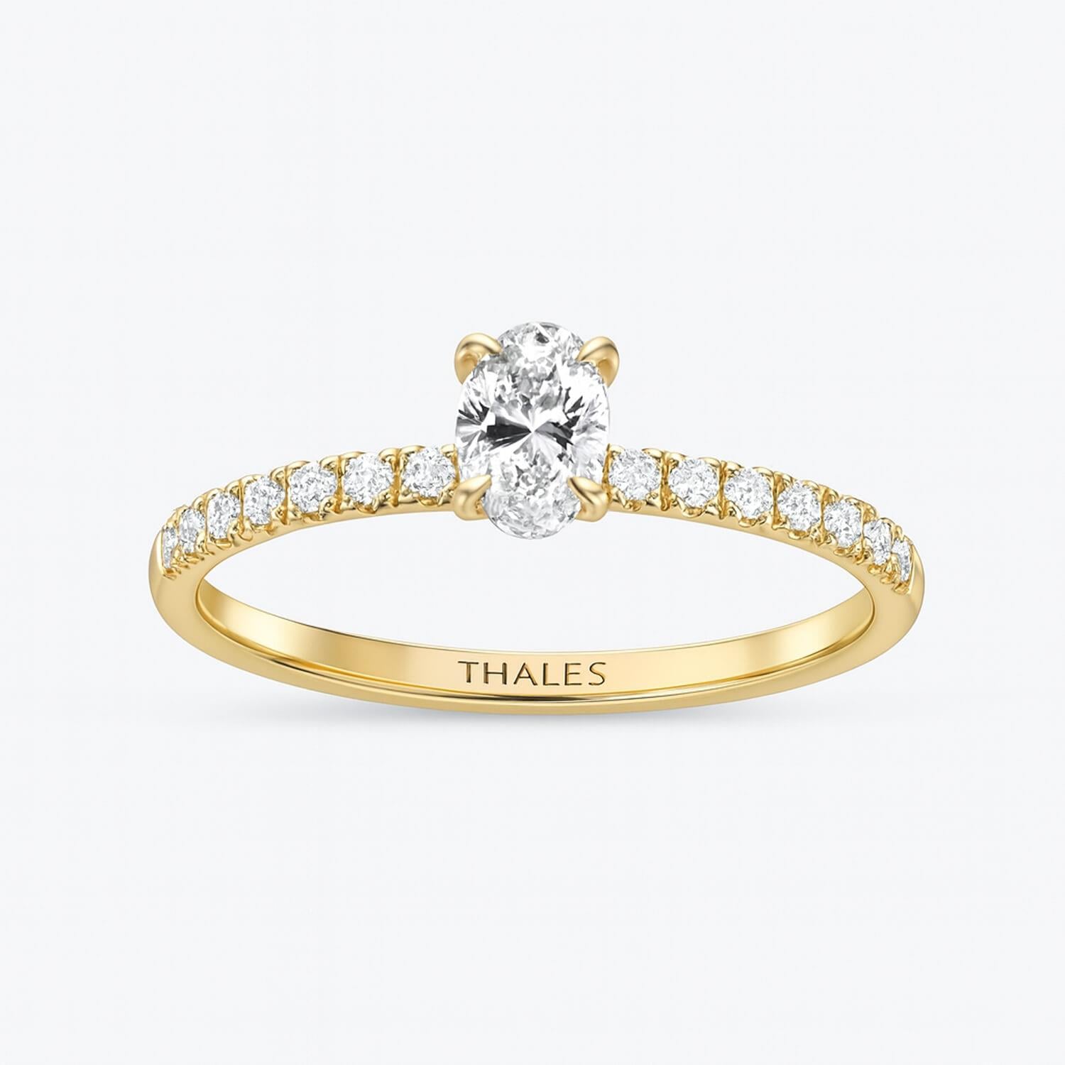 0.52 Karat GIA Sertifikalı Oval Tektaş Yüzük