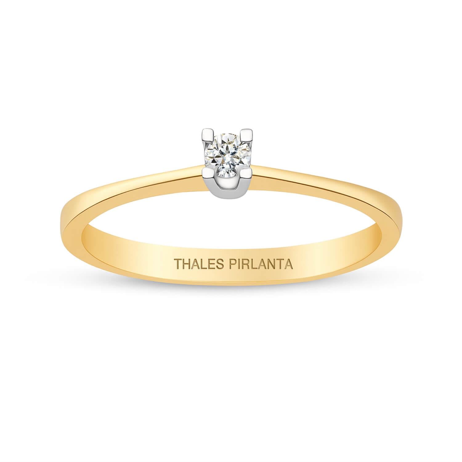 0.21 Karat Tektaş Pırlanta Yüzük