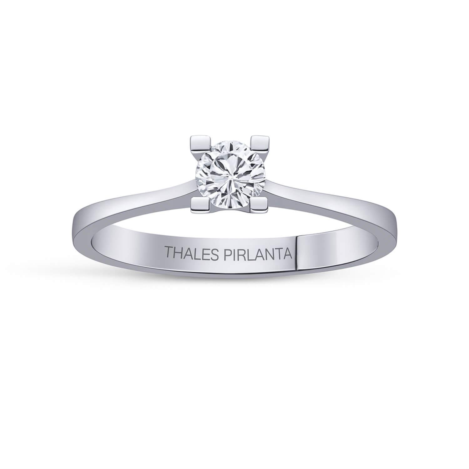 0.30 Karat D VS2 V Tırnaklı GIA Tektaş Pırlanta