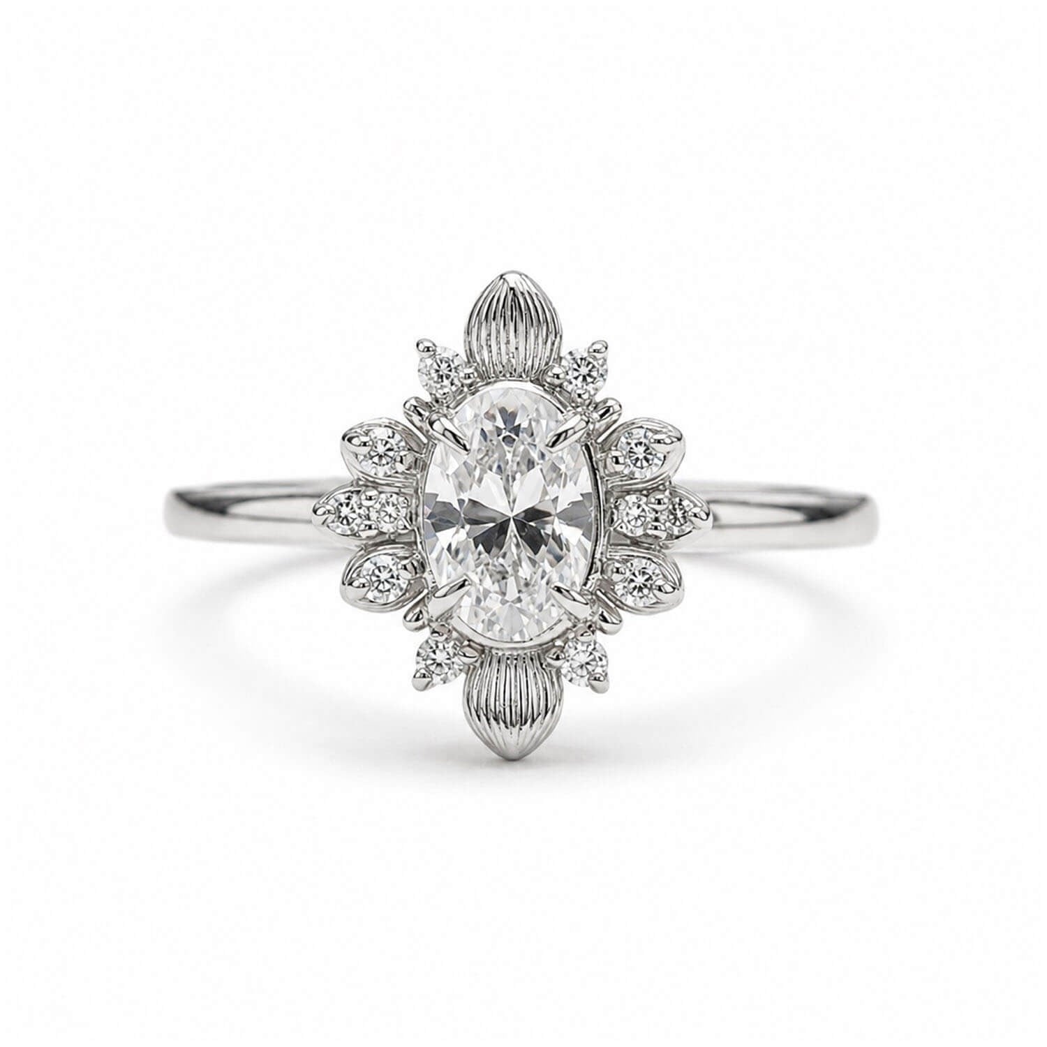 0.47 Karat Pırlantalı Vintage Altın Yüzük