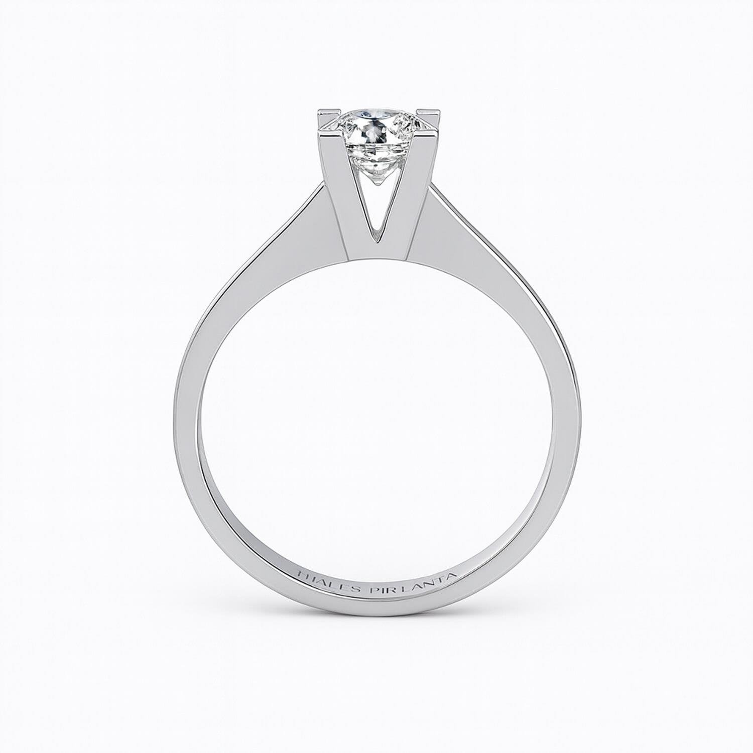 0.50 Karat F Renk HRD Sertifikalı Tektaş Yüzük Modeli