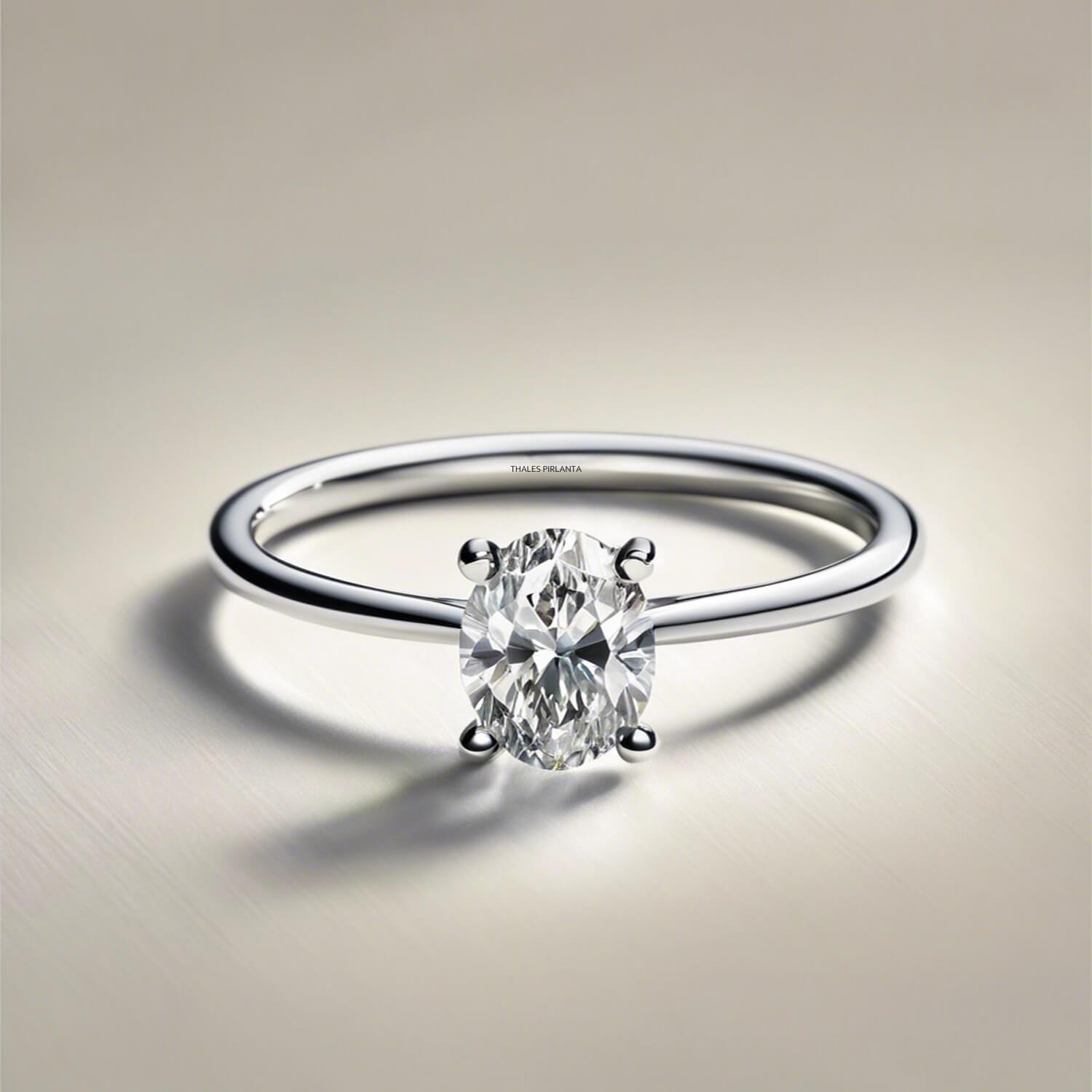 0.60 Karat D VS2 GIA Sertifikalı Oval Tektaş Yüzük