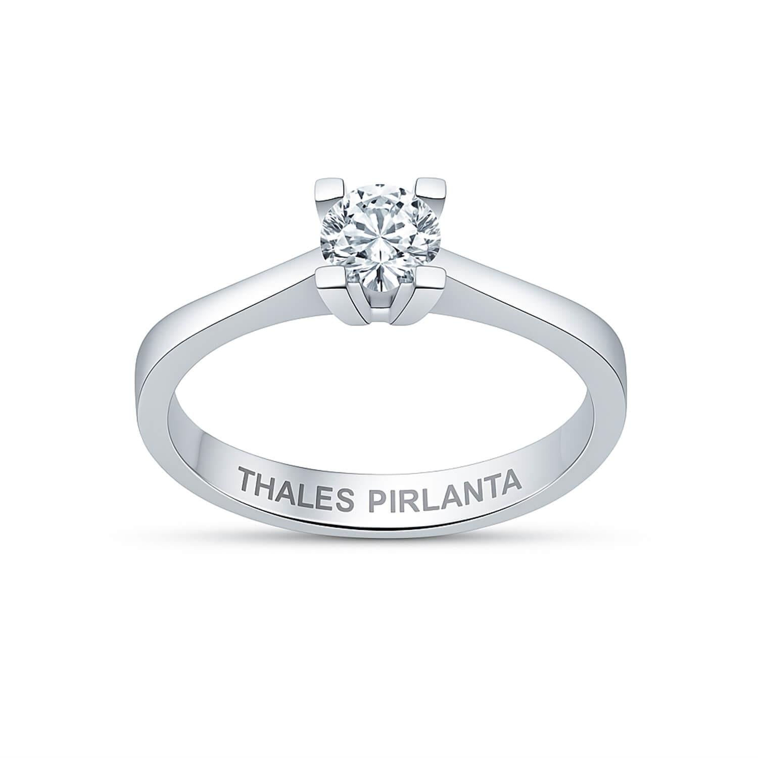 0.50 Karat F VS1 GIA Tektaş Pırlanta Yüzük