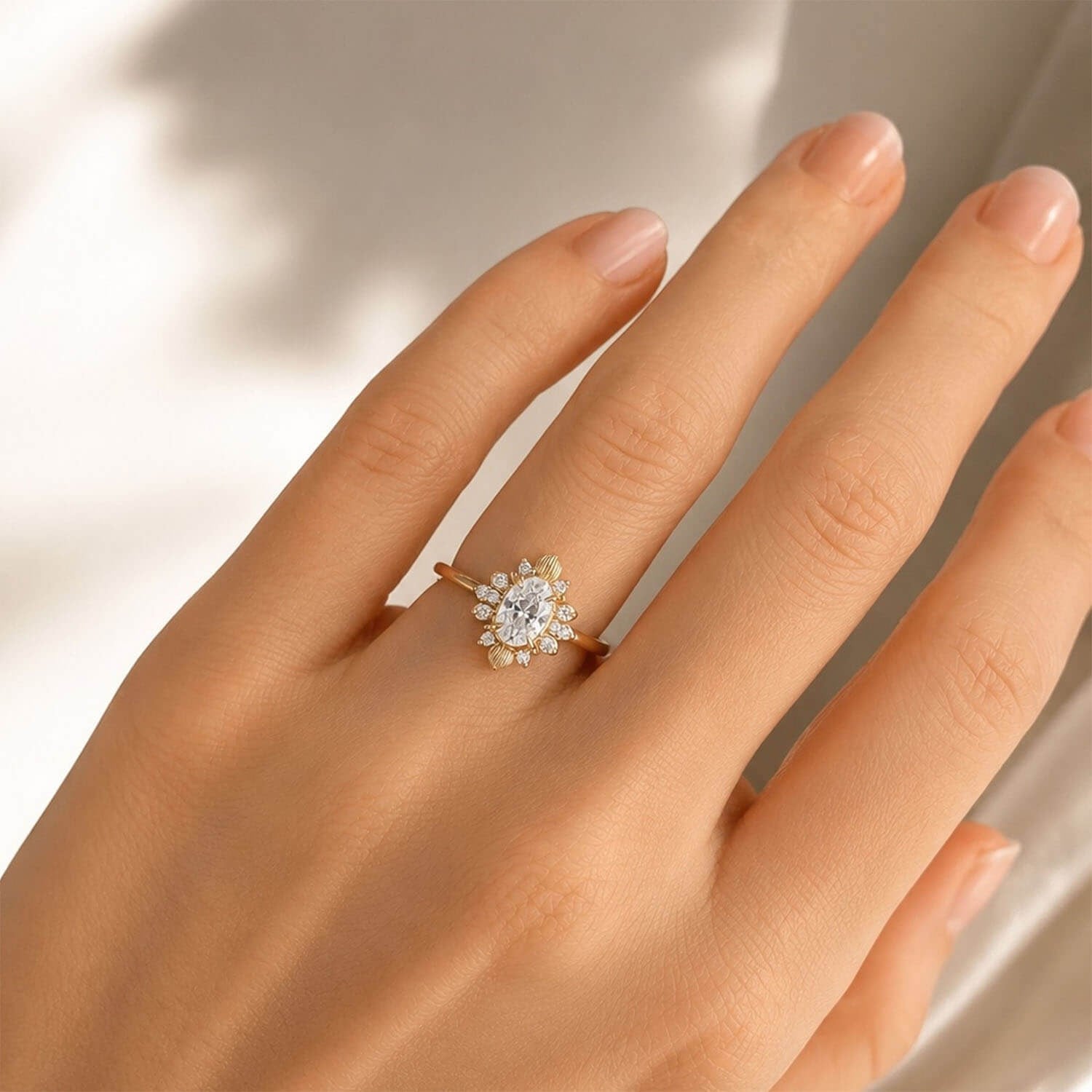 0.47 Karat Pırlantalı Vintage Altın Yüzük