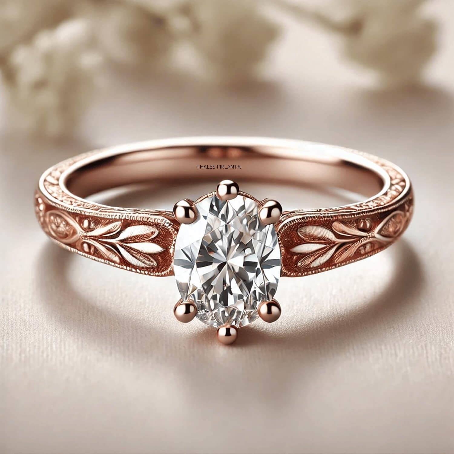 0.50 Karat GIA Vintage Evlilik Teklifi Yüzükleri