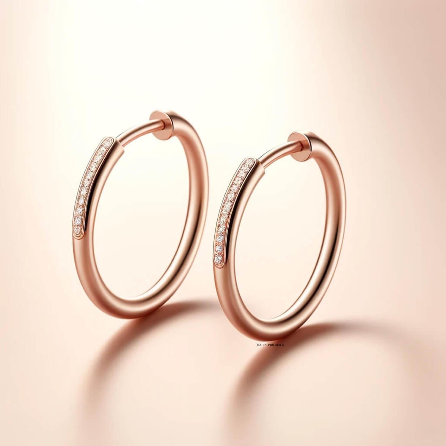 0,10 Karat Pırlanta Küpe