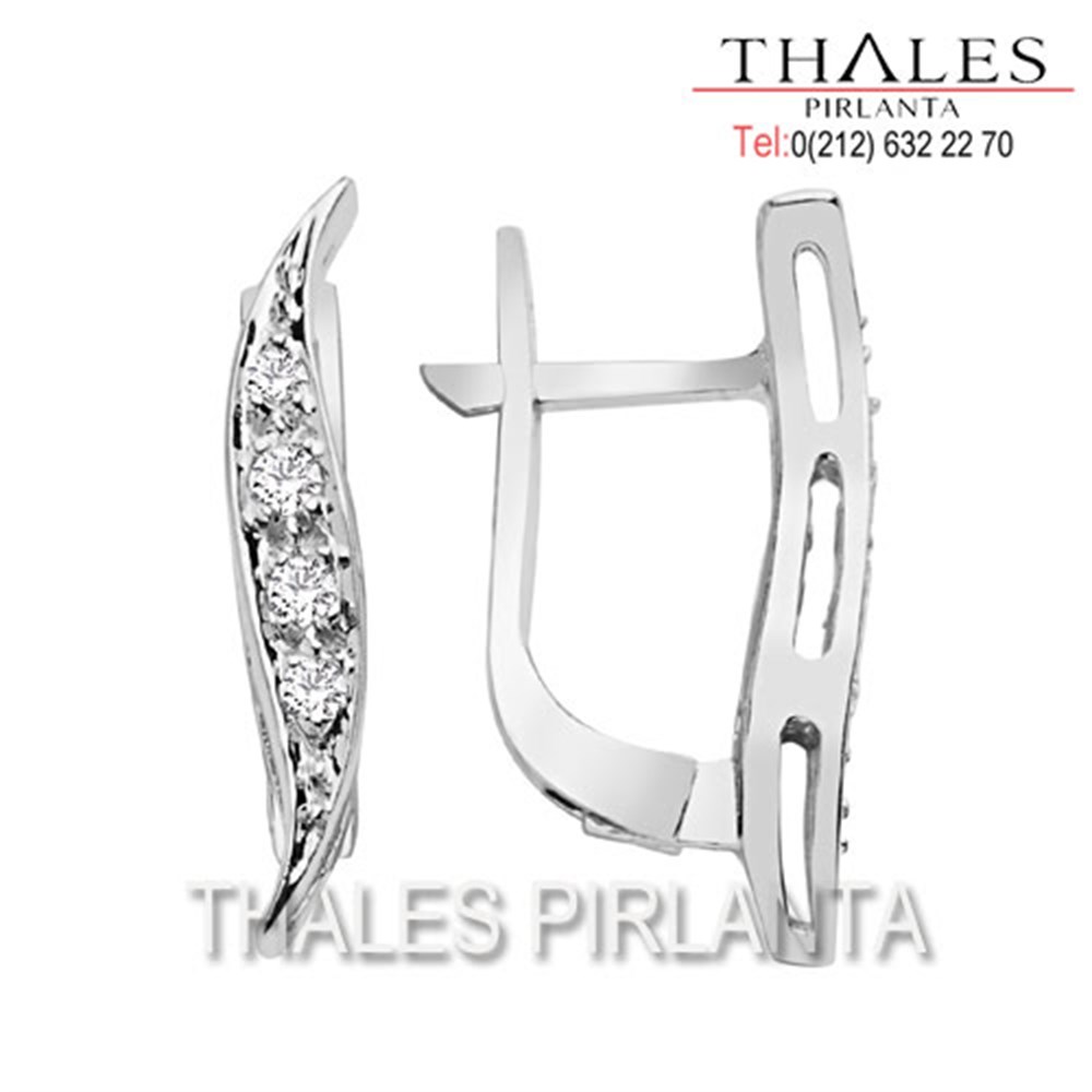 0,15 Karat Pırlanta Küpe