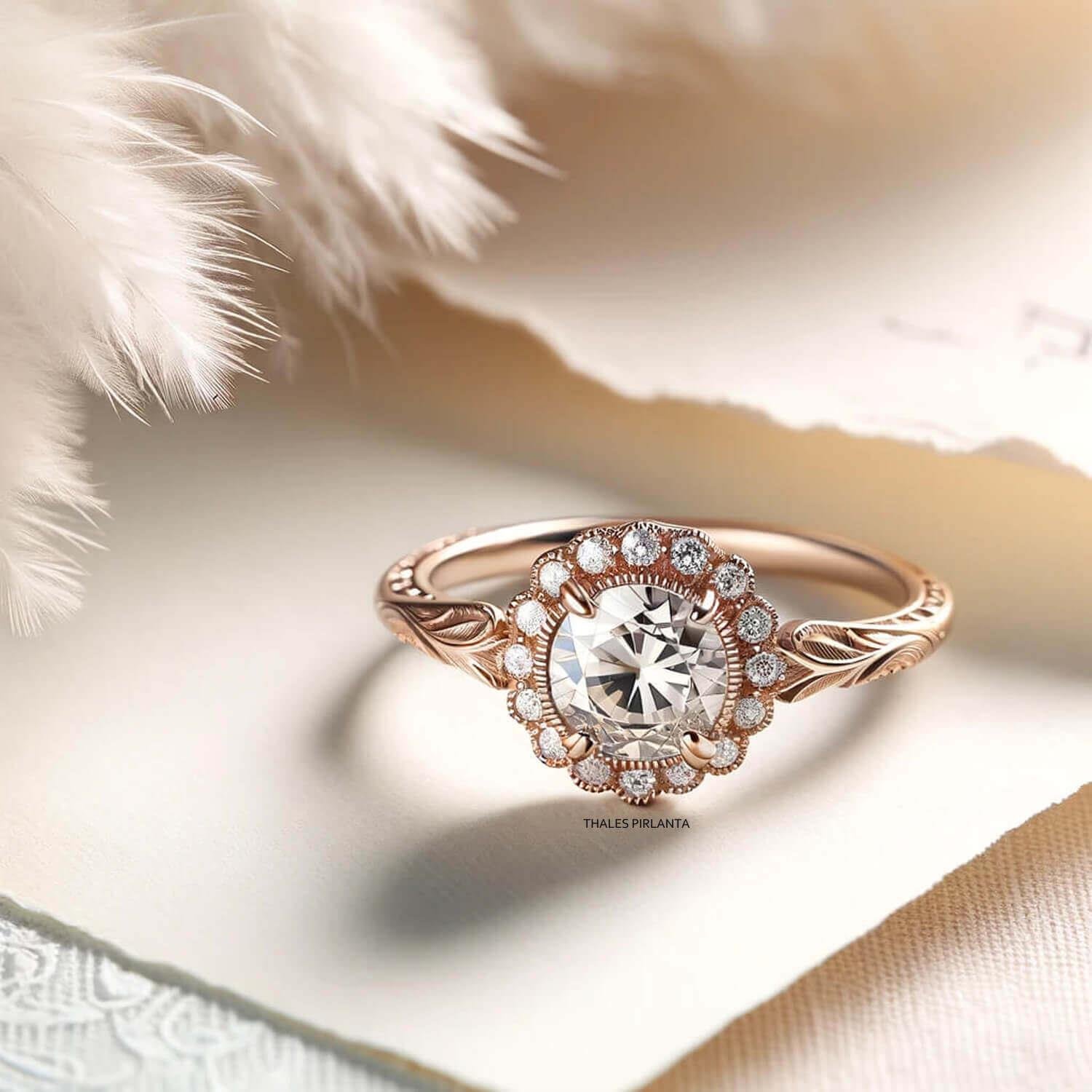 0,50 Karat Pırlanta Özel Tasarım Evlilik Teklifi Yüzüğü