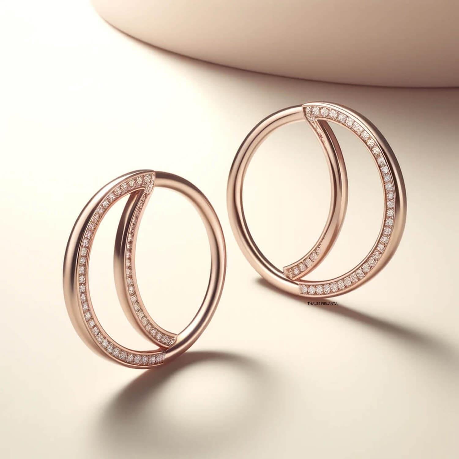 0,50 Karat Tasarım Pırlanta Küpe