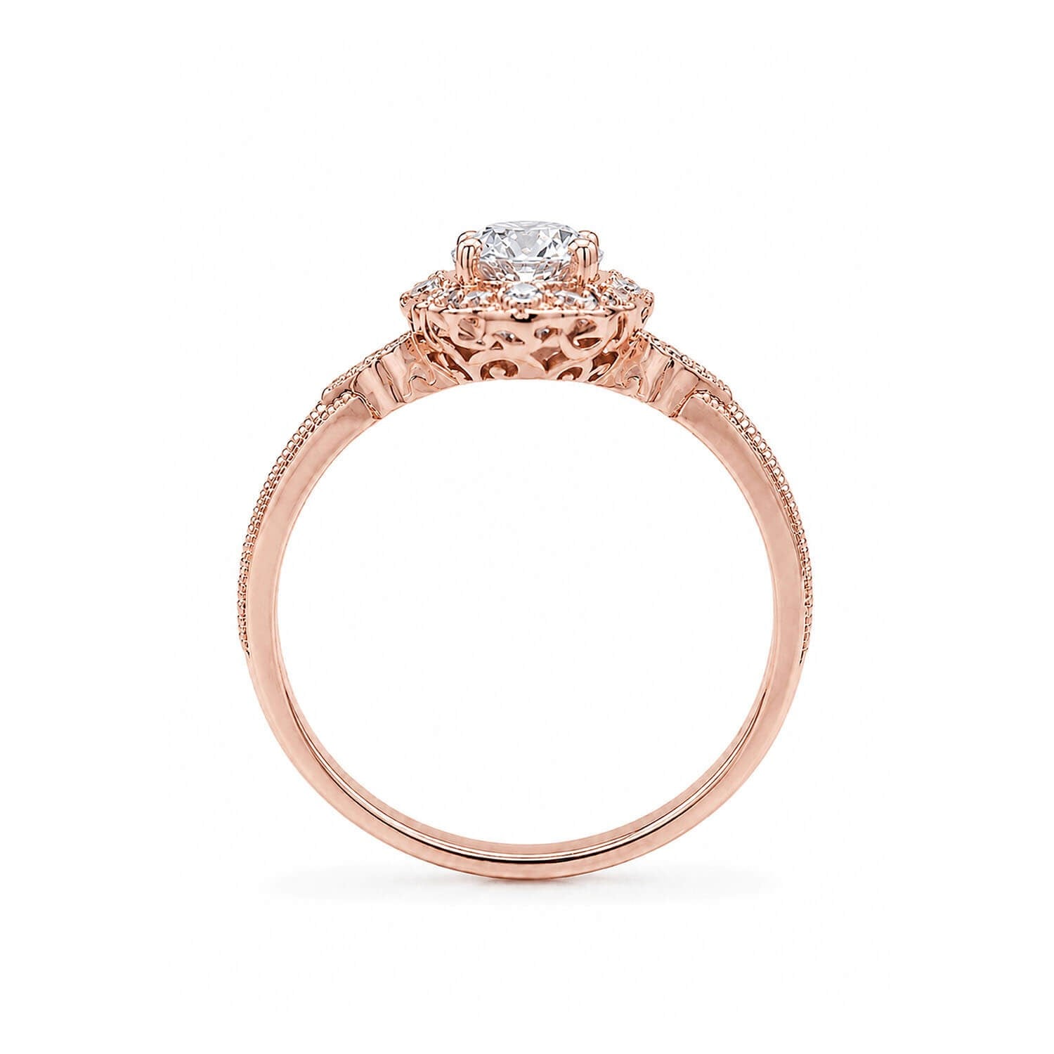 0,90 Karat Pırlantalı Retro Yüzük