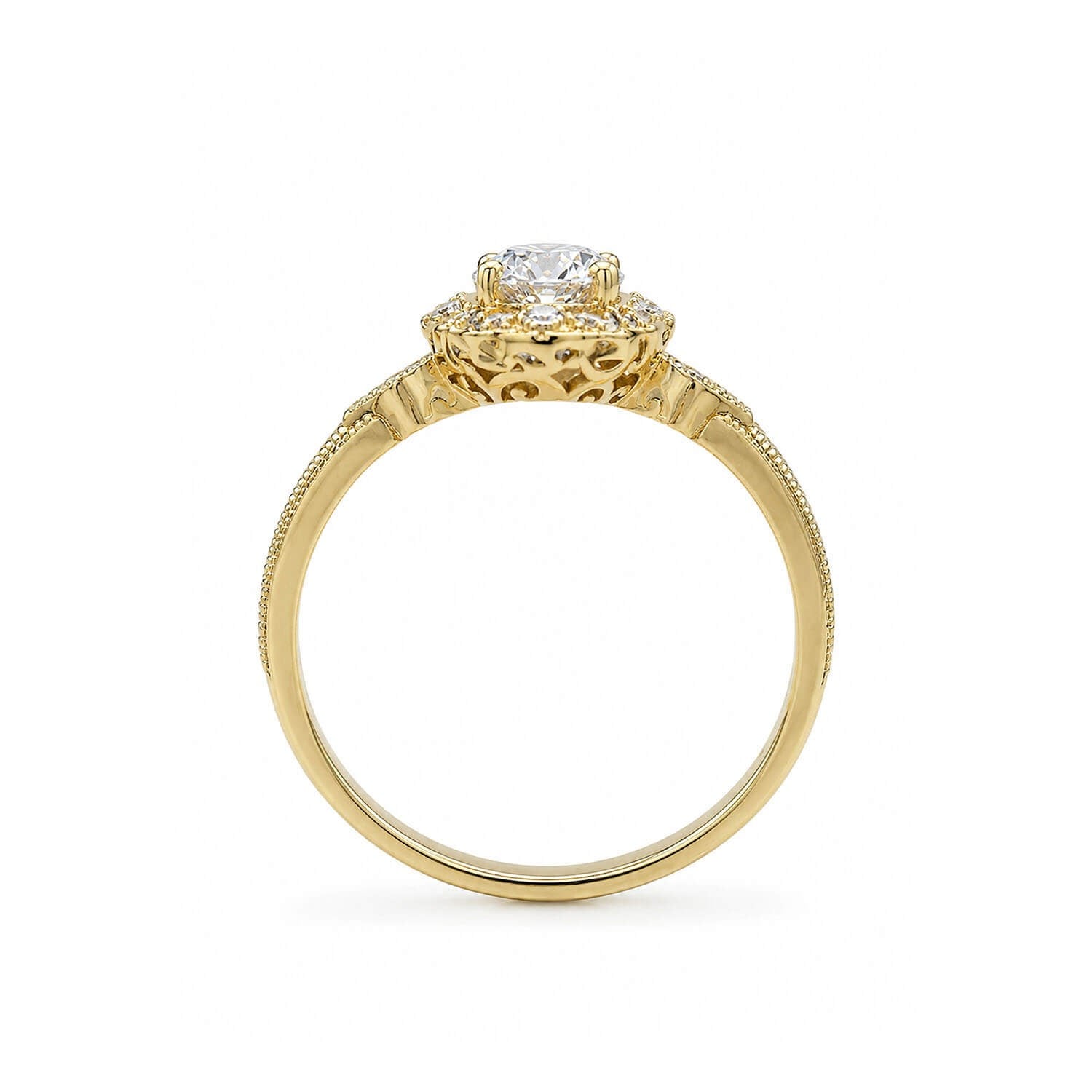0,90 Karat Pırlantalı Retro Yüzük