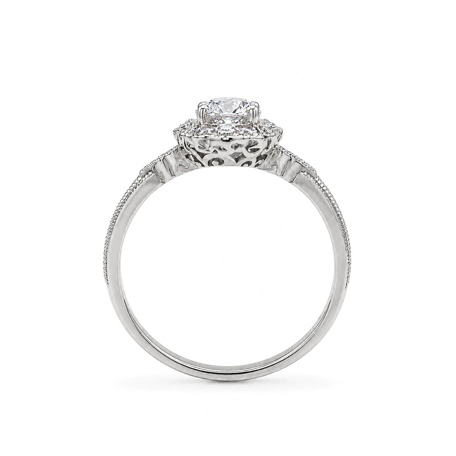 0,90 Karat Pırlantalı Retro Yüzük