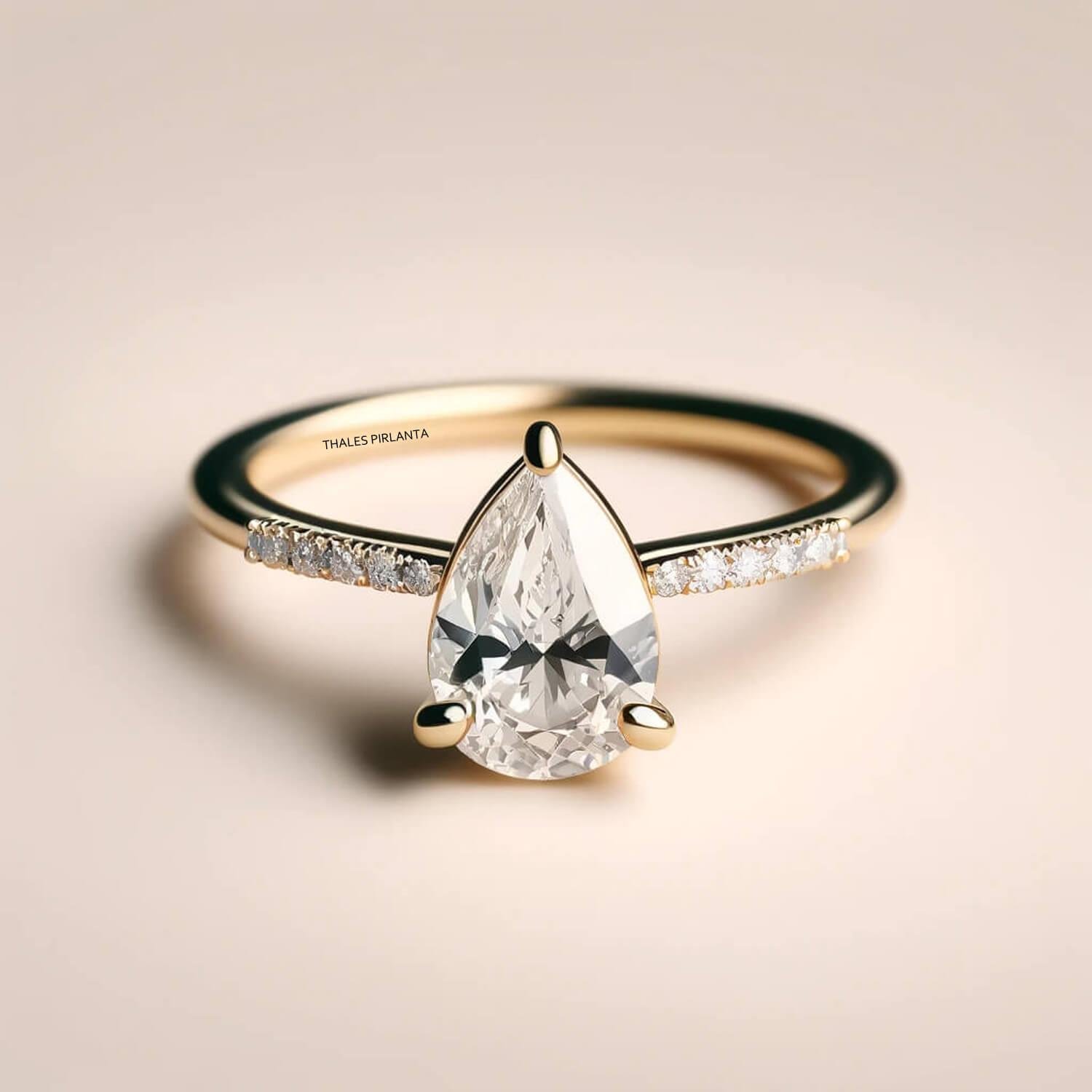 0,90 Karat Vintage Damla Yüzük