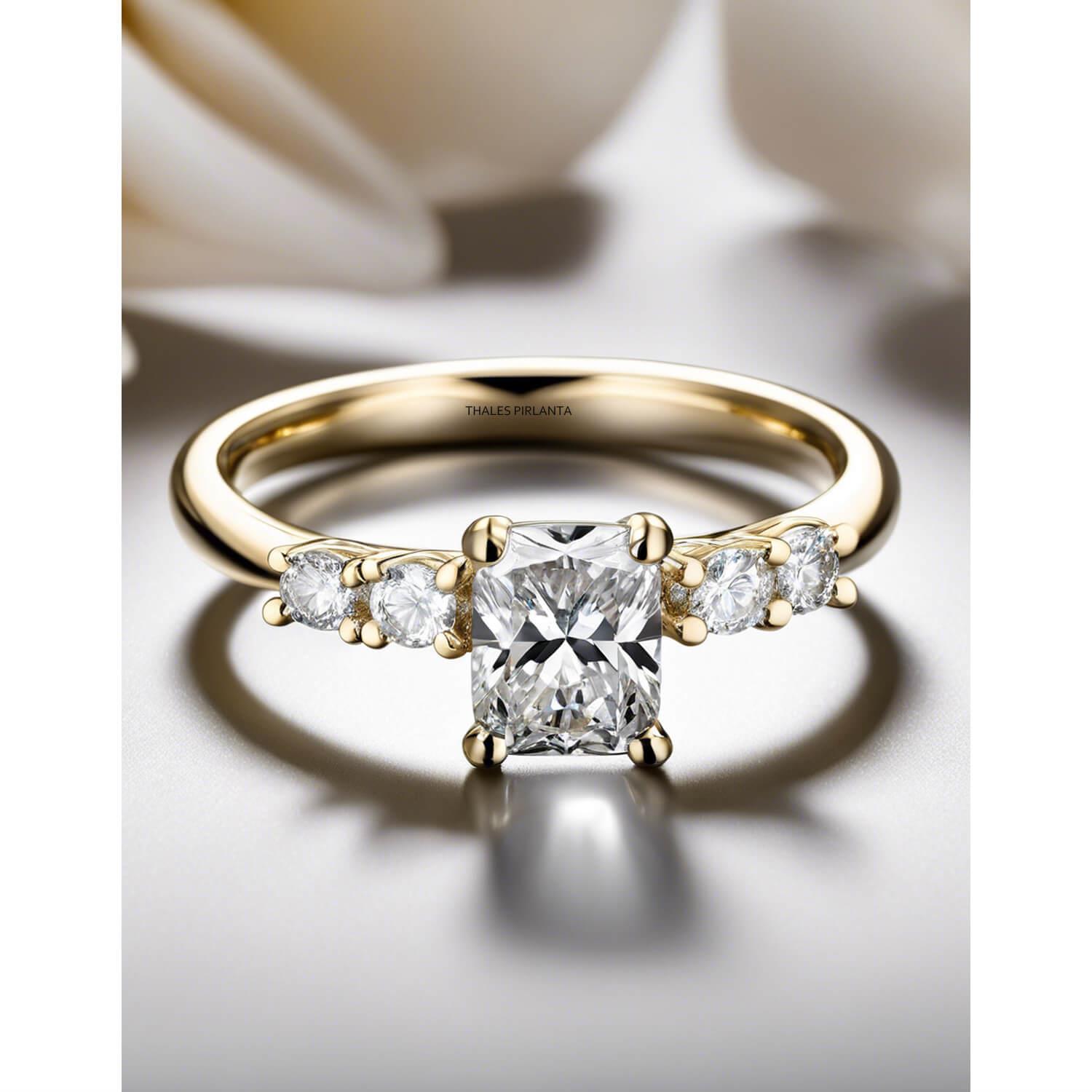 1.20 Karat Radiant Kesim GIA Pırlanta Yüzük