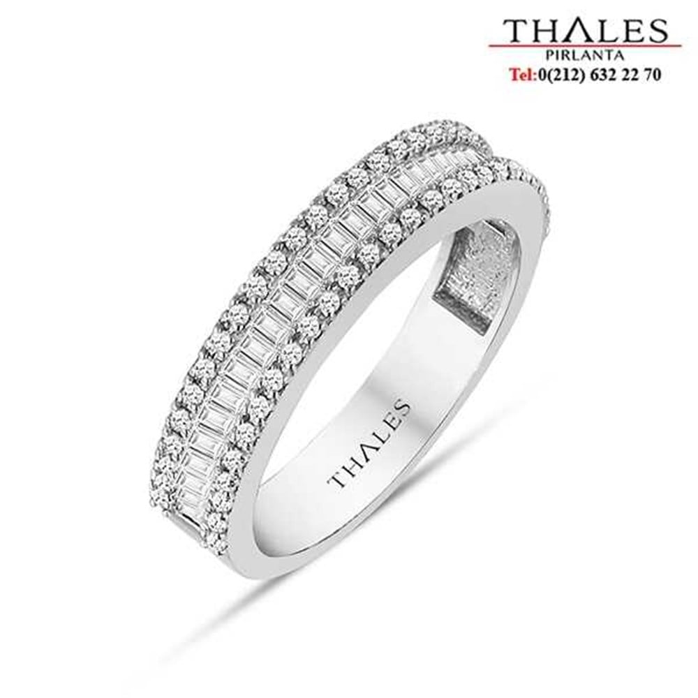 Baget Pırlanta Yarımtur Yüzük