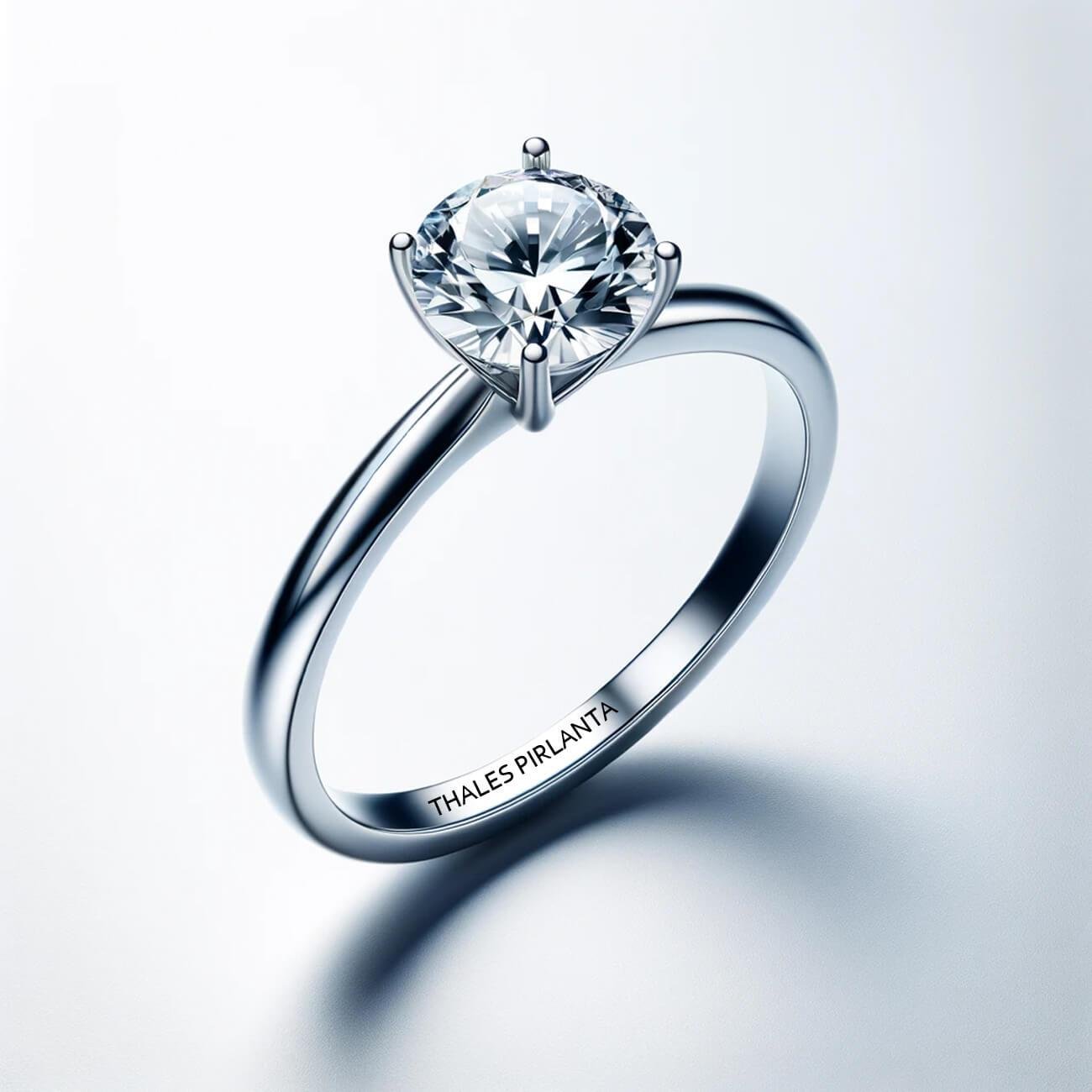 HRD Sertifikalı 1 Karat Pırlanta Tektaş Yüzük G Renk