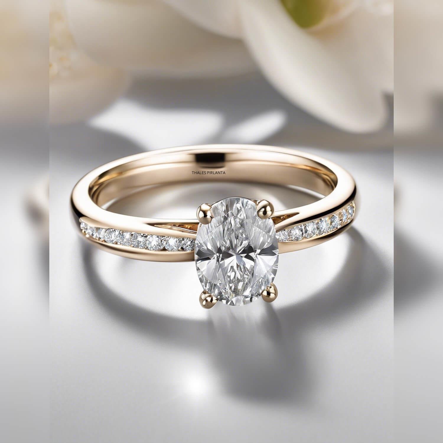 Oval Kesim Altın Yüzük