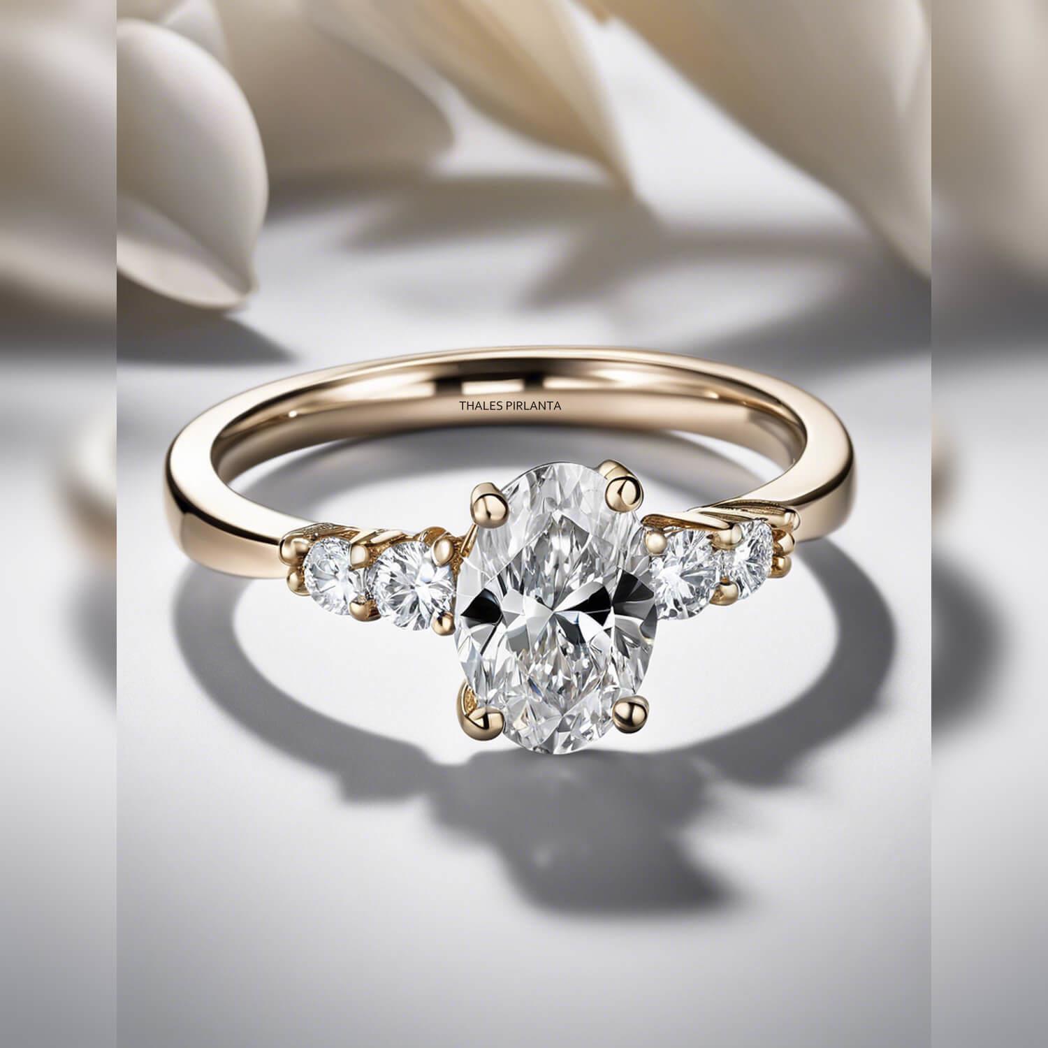 Oval Pırlanta Tektaş Yüzük