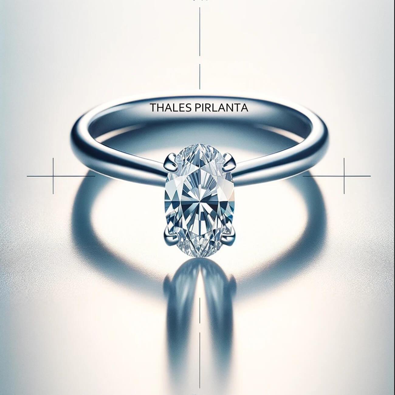 Oval Tek Taş 0,70 Karat E SI2 Yüzük