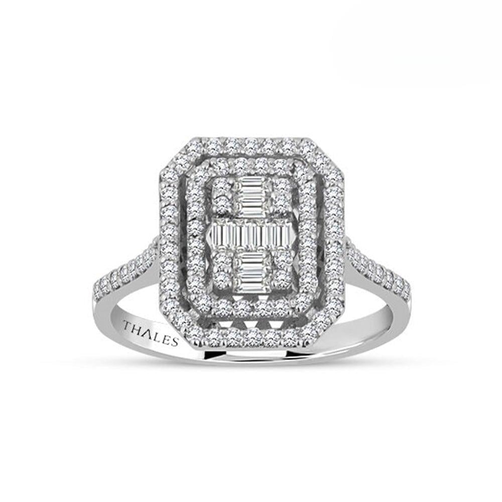 Pırlanta Baget Yüzük 0,70 Karat F Renk