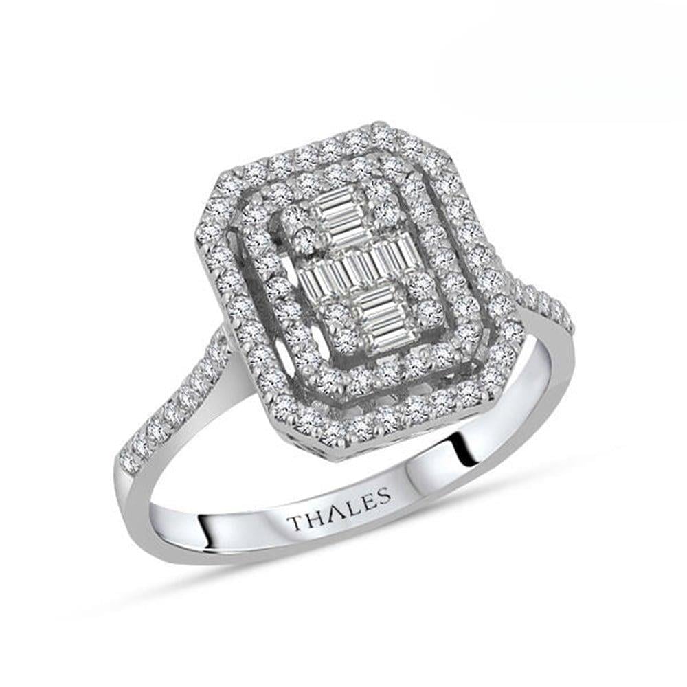 Pırlanta Baget Yüzük 0,70 Karat F Renk