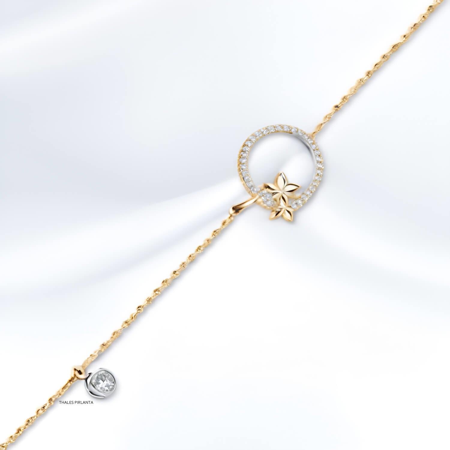 Pırlanta Bileklik İpli Tasarım