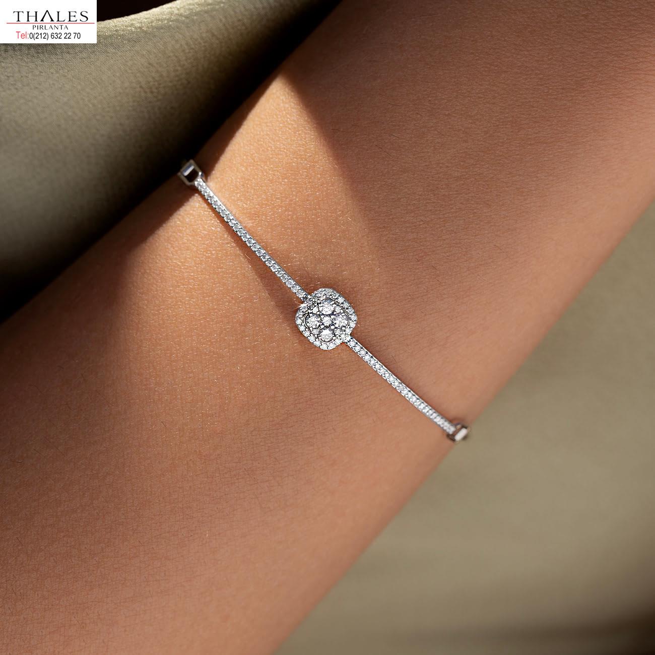 Pırlanta Koronet Bileklik Modeli 0.58 Karat