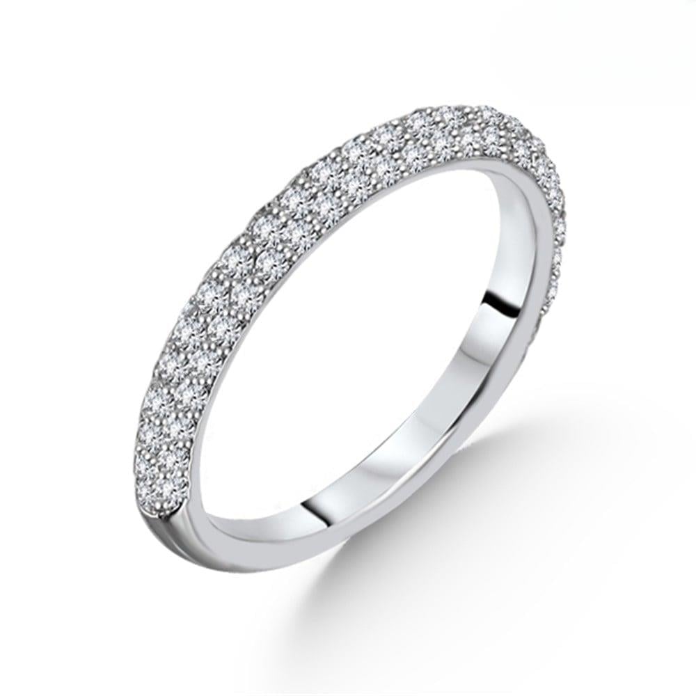 Pırlanta Yarımtur Alyans 0,76 Karat