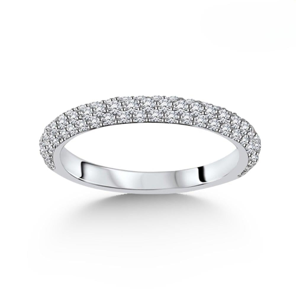 Pırlanta Yarımtur Alyans 0,76 Karat