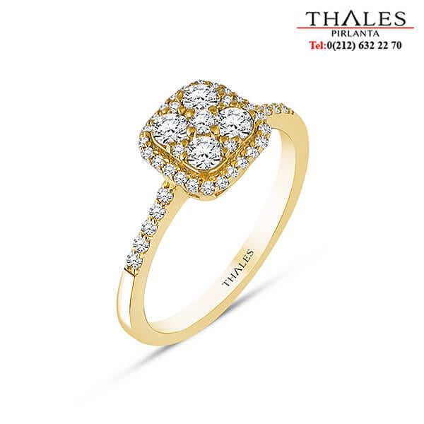 Pırlanta Yüzük 0,50 Karat F Renk