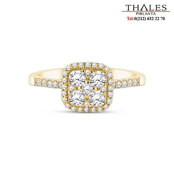 Pırlanta Yüzük 0,50 Karat F Renk