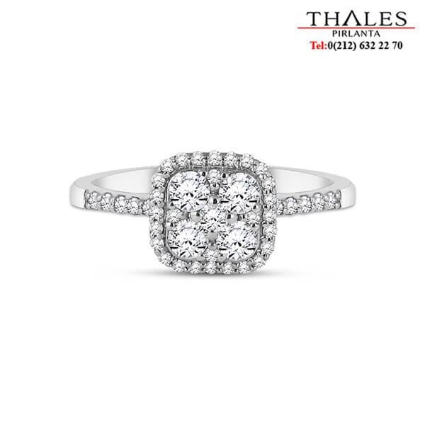 Pırlanta Yüzük 0,50 Karat F Renk