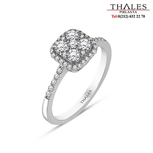 Pırlanta Yüzük 0,50 Karat F Renk