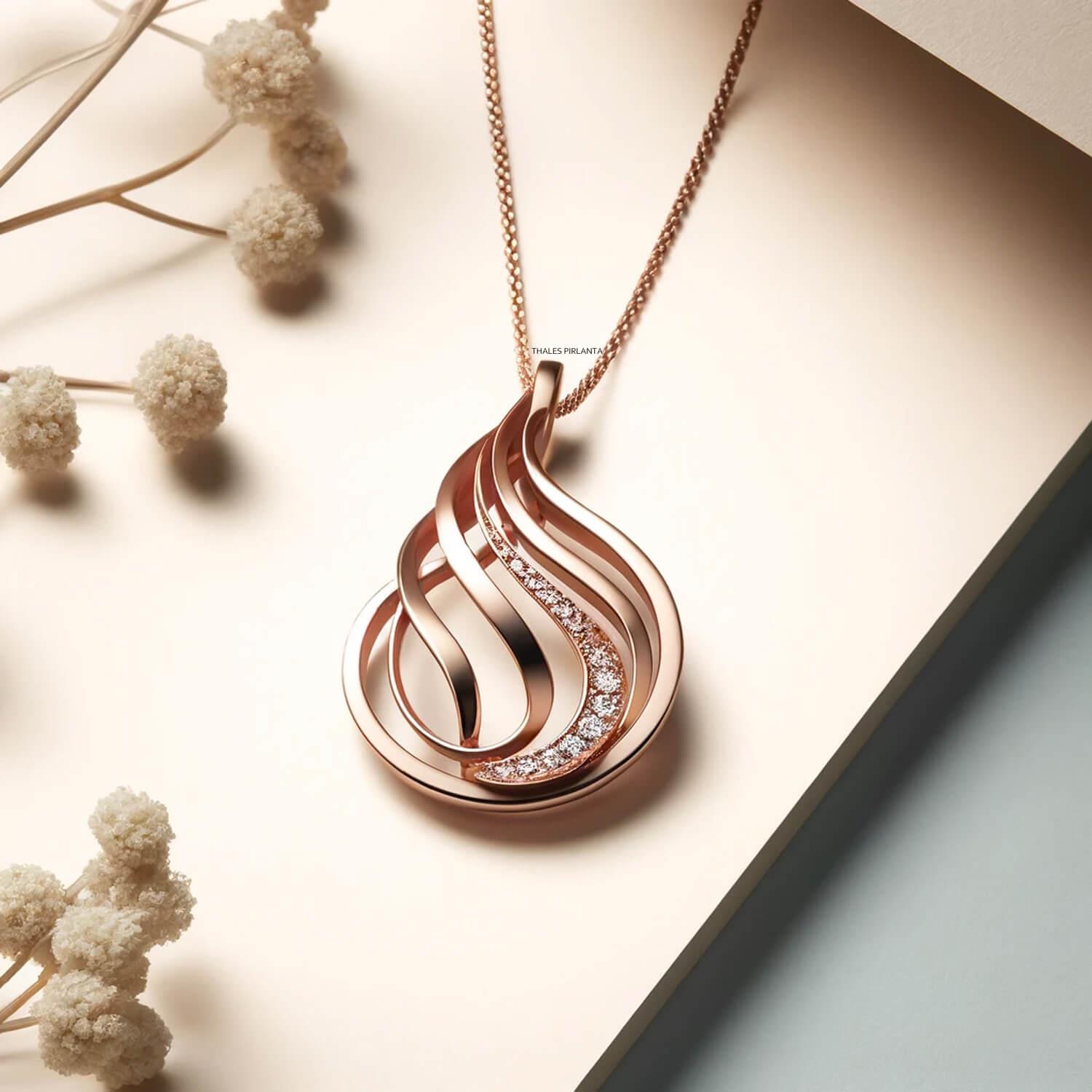 SpiraLight Tasarım Pırlanta Kolye