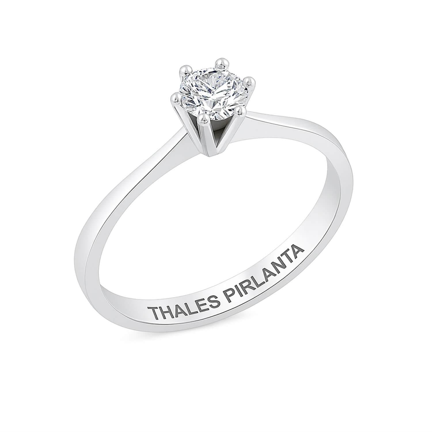 Tektaş Pırlanta Evlilik Teklifi Yüzüğü 0.25 Karat