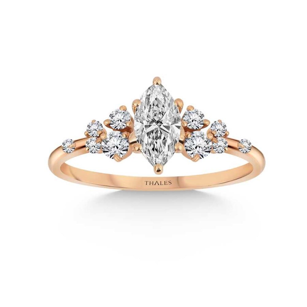 Vintage 1,00 Karat F Renk Markiz Pırlanta Yüzük