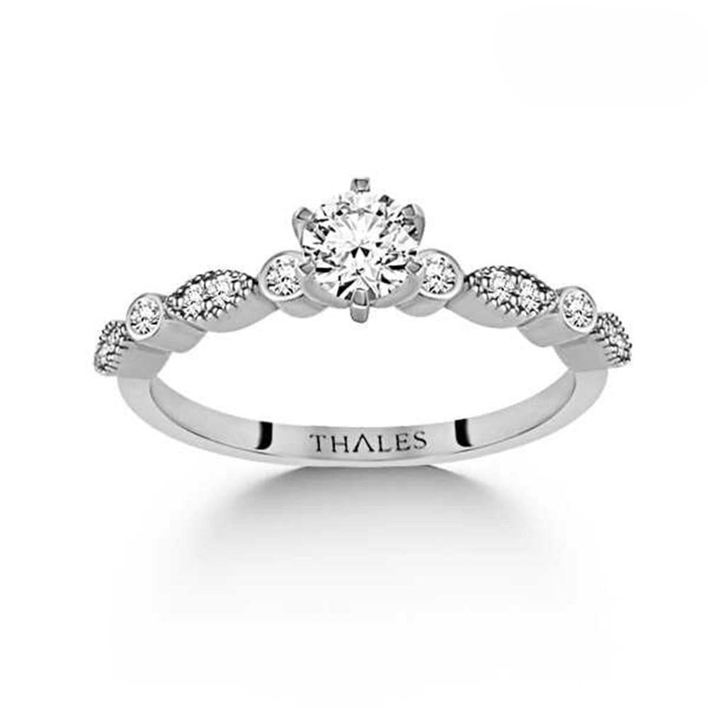 Vintage Tektaş Yüzük 0,50 Karat F Renk 