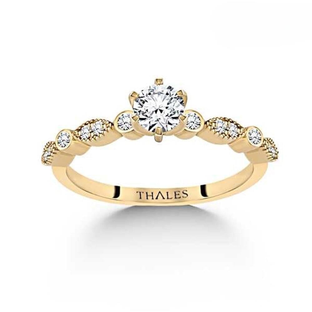 Vintage Tektaş Yüzük 0,50 Karat F Renk 