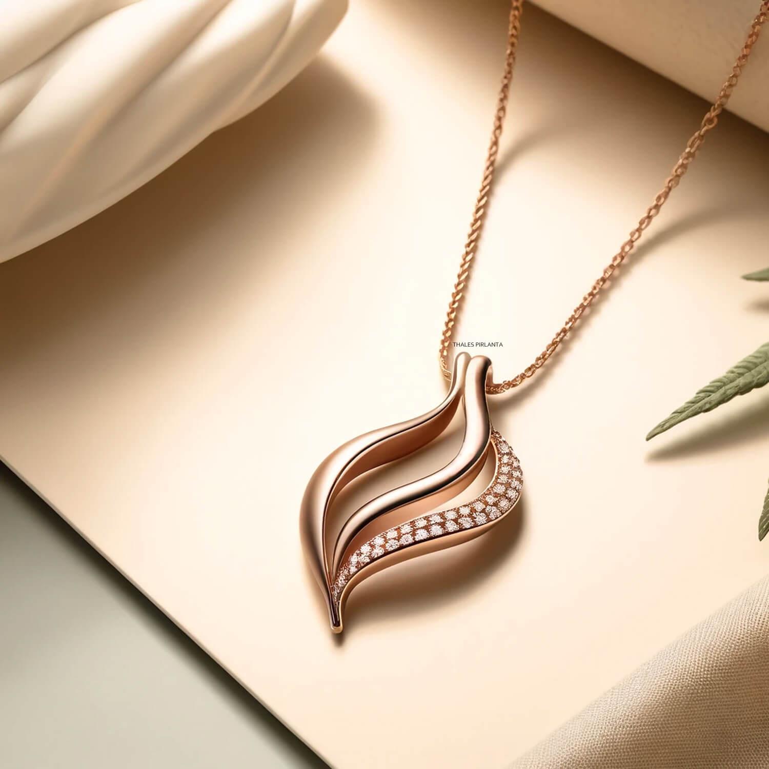 Wavelet Tasarım Pırlanta Kolye