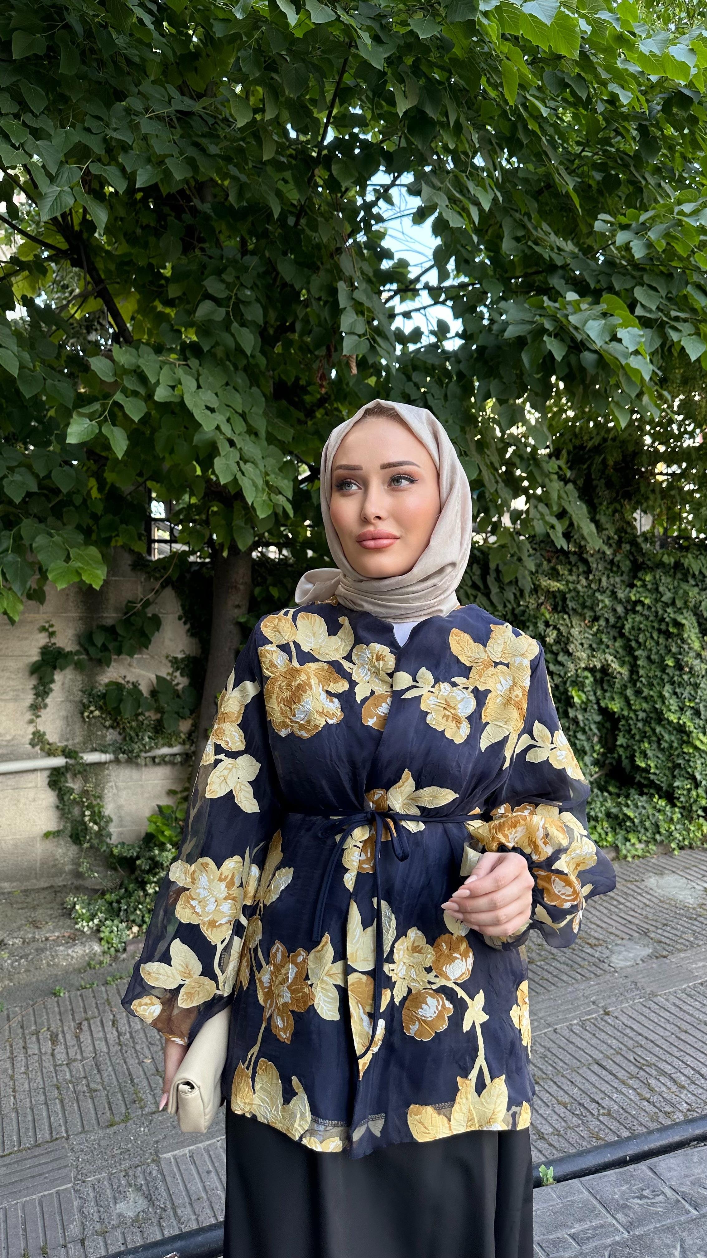 Dafne Çiçek Ceket SİYAH