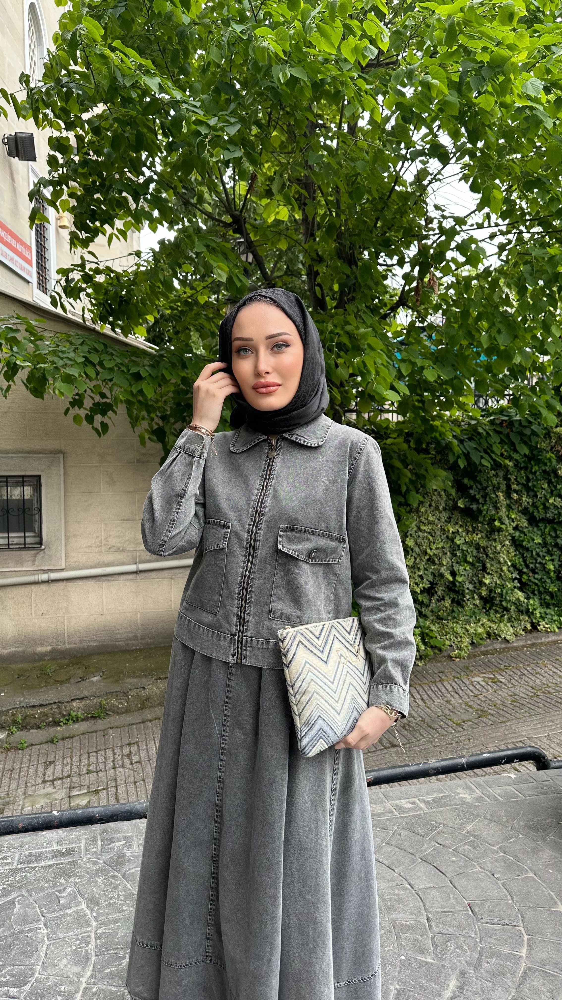 Kot Takım Fermuarlı FÜME