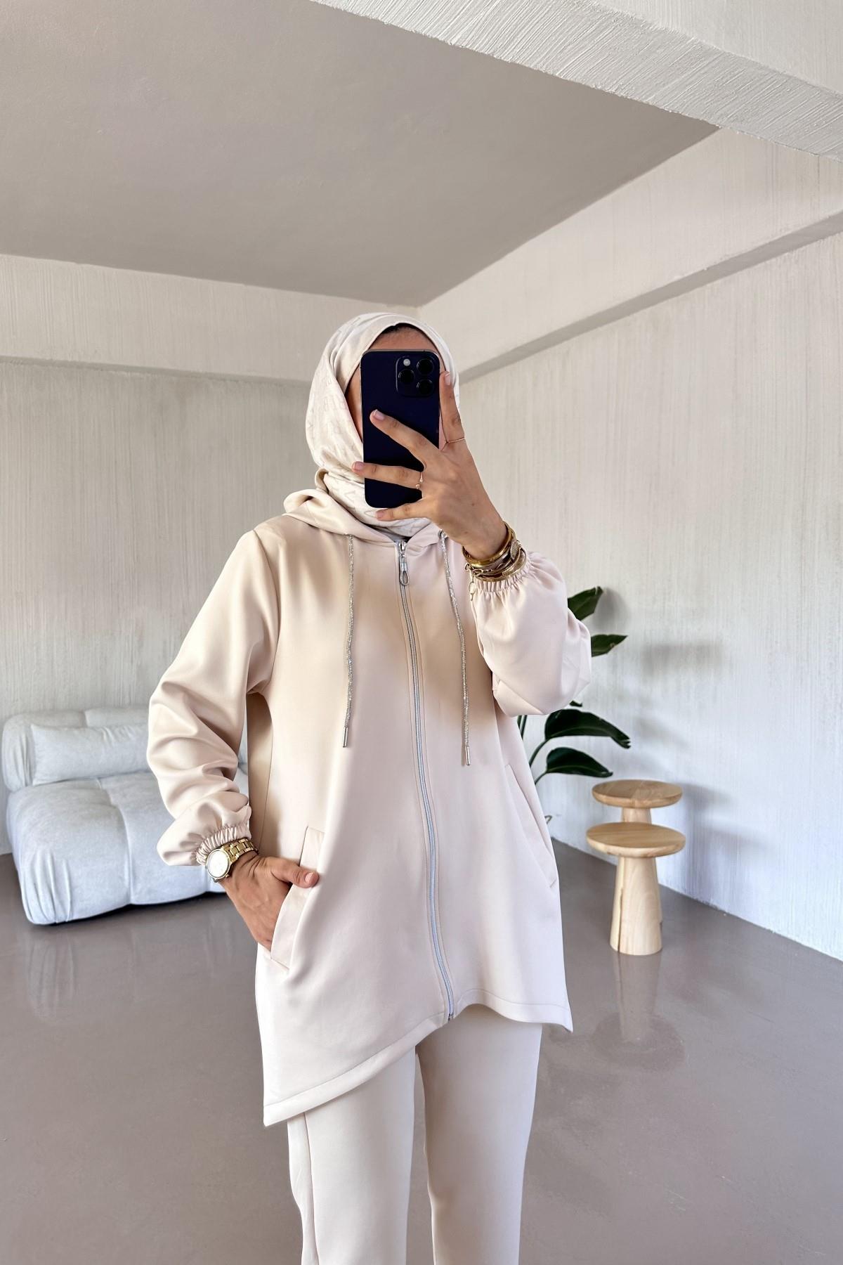 Lady Scuba Eşofman Takım BEJ