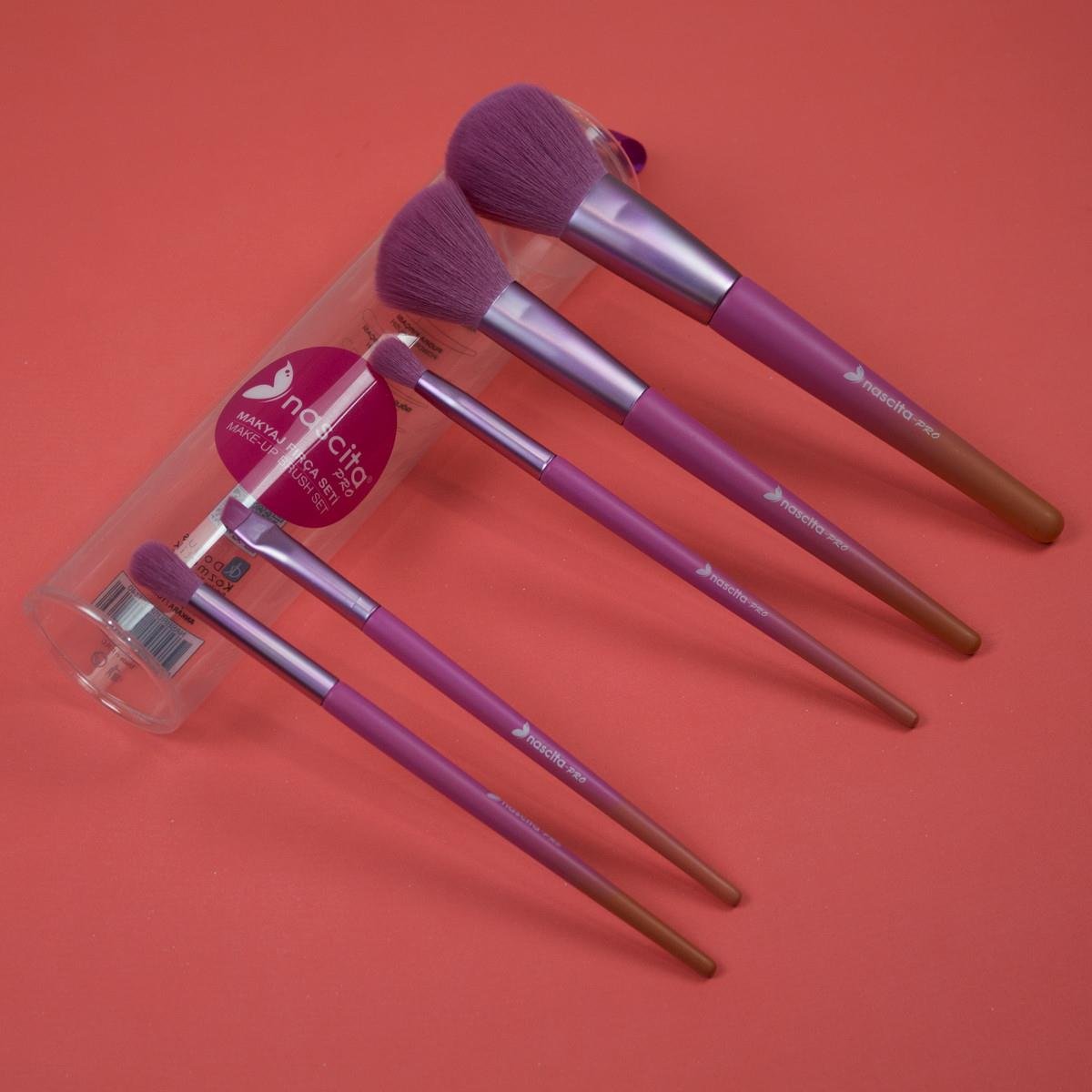 5 li makyaj fırçası seti